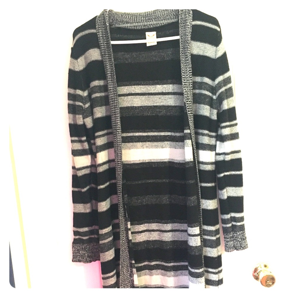 Long Gray And Black Overdress